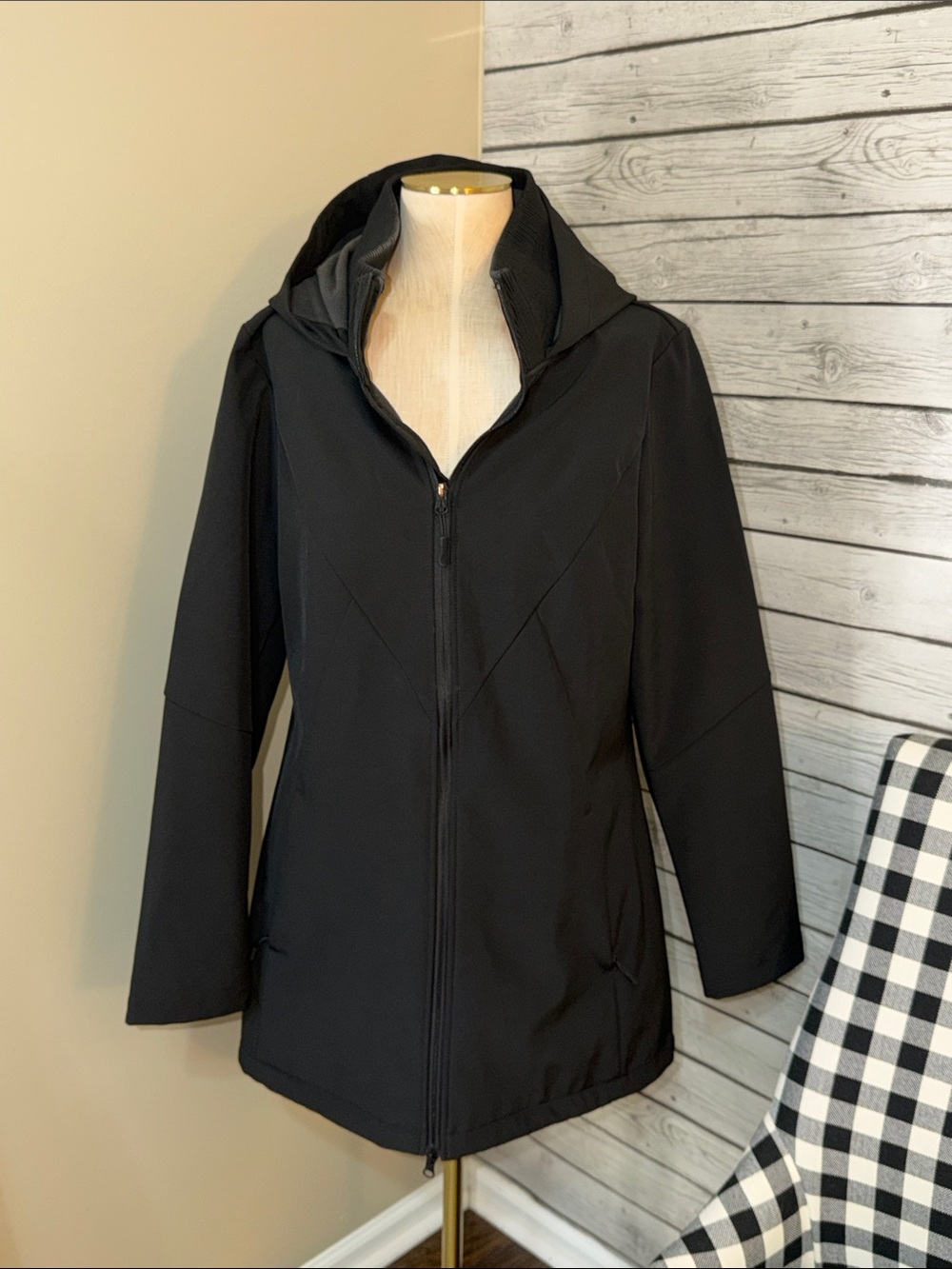 Champion Women’s Black Hooded Weather Outdoor Jacket